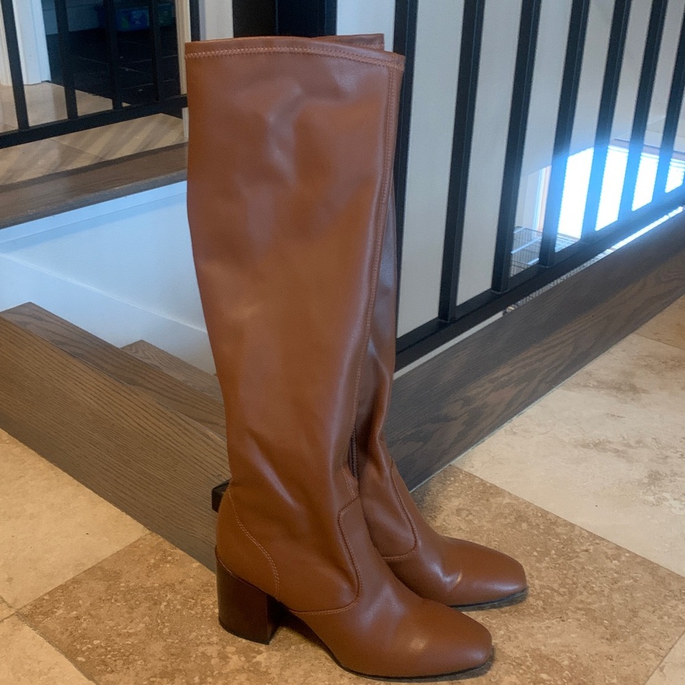 Franco Sarto Brown Heeled Boots